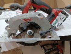 MILWAUKEE HD18CS-0 165MM 18V LI-ION REDLITHIUM CORDLESS CIRCULAR SAW - BARE WITH BATTERY UNCHECKED/
