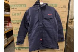 2 X BRAND NEW DICKIES 10OZ INSULATED PARKA JACKETS NAVY SIZE MEDIUM RRP £190 EACH S1-30
