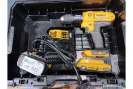 DEWALT DCZ298D2T XR CORDLESS COMBI DRILL COMES WITH 2 BATTERIES, CHARGER AND CARRY CASE (UNCHECKED/