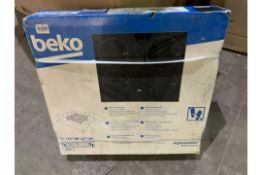 BRAND NEW BEKO HQI 64400 AT HOME BLACK GLASS INDUCTION HOB 580MM RRP £310 R3 (136)