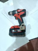 MILWAUKEE M18 CBLPD 4.0AH RED LITHIIUM BRUSHLESS WITH BATTERY UNCHECKED/UNTESTED -PCK