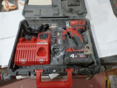 MILWAUKEE M18 BPDN-402C 18V 4.0AH LI-ION REDLITHIUM CORDLESS COMBI DRILL WITH 2 BATTERIES CHARGER