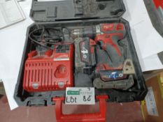 MILWAUKEE M18 BPDN-402C 18V 4.0AH LI-ION REDLITHIUM CORDLESS COMBI DRILL WITH 2 BATTERIES CHARGER