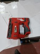 MILWAUKEE M12 BST-0 14MM 12V LI-ION REDLITHIUM SECOND FIX CORDLESS STAPLER - BARE UNCHECKED/UNTESTED