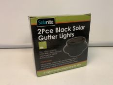 14 X BRAND NEW PACKS OF 2 BLACK SOLAR GUTTER LIGHTS R9