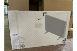 2 X NEW BOXED 1500W RADIANT PANEL HEATERS. (ROW9)