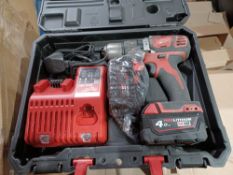 MILWAUKEE M18 BPDN-402C 18V 4.0AH LI-ION REDLITHIUM CORDLESS COMBI DRILL WITH BATTERY CHARGER AND