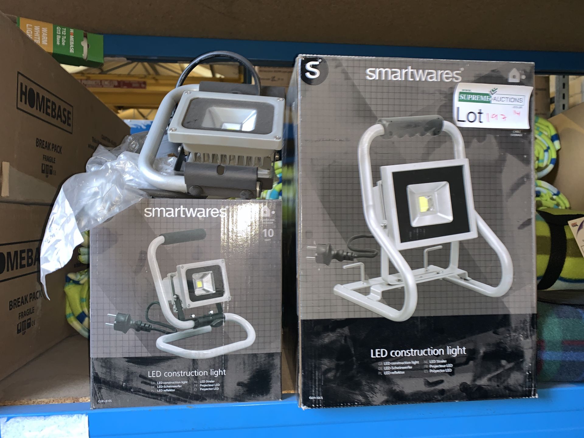 2 X SMARTWARES LED CONSTRUCTION LIGHTS VARIOUS SIZES S1-2