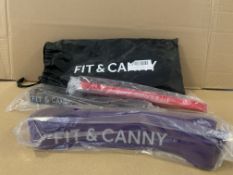 20 X BRAND NEW FIT AND CANNY RESISTANCE BANDS (COLOURS MAY VARY) S1-4