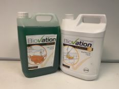 30 PIECE BIOVATION CLEANING LOT INCLUDING 5L TRAP CLEANER AND 5L WASHING UP LIQUID INSL