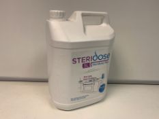 16 X BRAND NEW STERIDOSE 5L NON TAINTED BACTERIAL CLEANER TUBS INSL