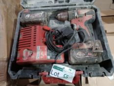 MILWAUKEE M18 BPDN-402C 18V 4.0AH LI-ION REDLITHIUM CORDLESS COMBI DRILL WITH 2 BATTERIES CHARGER