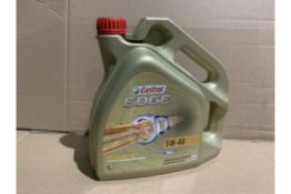 4 X NEW SEALED 4L TUBS OF CASTROL EDGE 5W-40 ADVANCED FULLY SYNTHETIC OIL FOR PETROL, DIESEL &