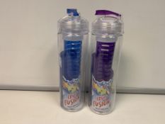 40 X BRAND NEW BPA FREE FRUIT INFUSION BOTTLES 700ML IN VARIOUS COLOURS INSL