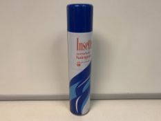 180 X BRAND NEW INDESETTE 350ML STRONG HOLD HAIR SPRAY EXPIRED AUGUST 18 R1