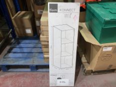 2 X BRAND NEW FORM CONNECT PINK 3 SHELF CUBE SHELVING UNITS H1032MM X W352MM X D317MM R9