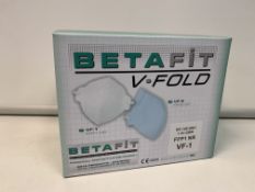 480 X BRAND NEW BETAFIT V FOLD DISPOSABLE REPIRATORS EXPIRE MARCH 2018 R9