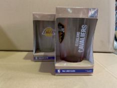 75 X BRAND NEW OFFICIAL NBA GLASSES RRP £10 EACH (TEAMS MAY VARY) R15