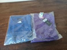 11 X NEW PACKAGED ALTOFF & LYALL POLO AND T SHIRTS IN 2 DIFFERENT COLOURS AND SIZES - TER