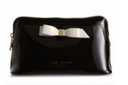 BRAND NEW TED BAKER VIVEKAH BLACK BOW DETAIL MAKEUP BAG (3780) RRP £35 - 4