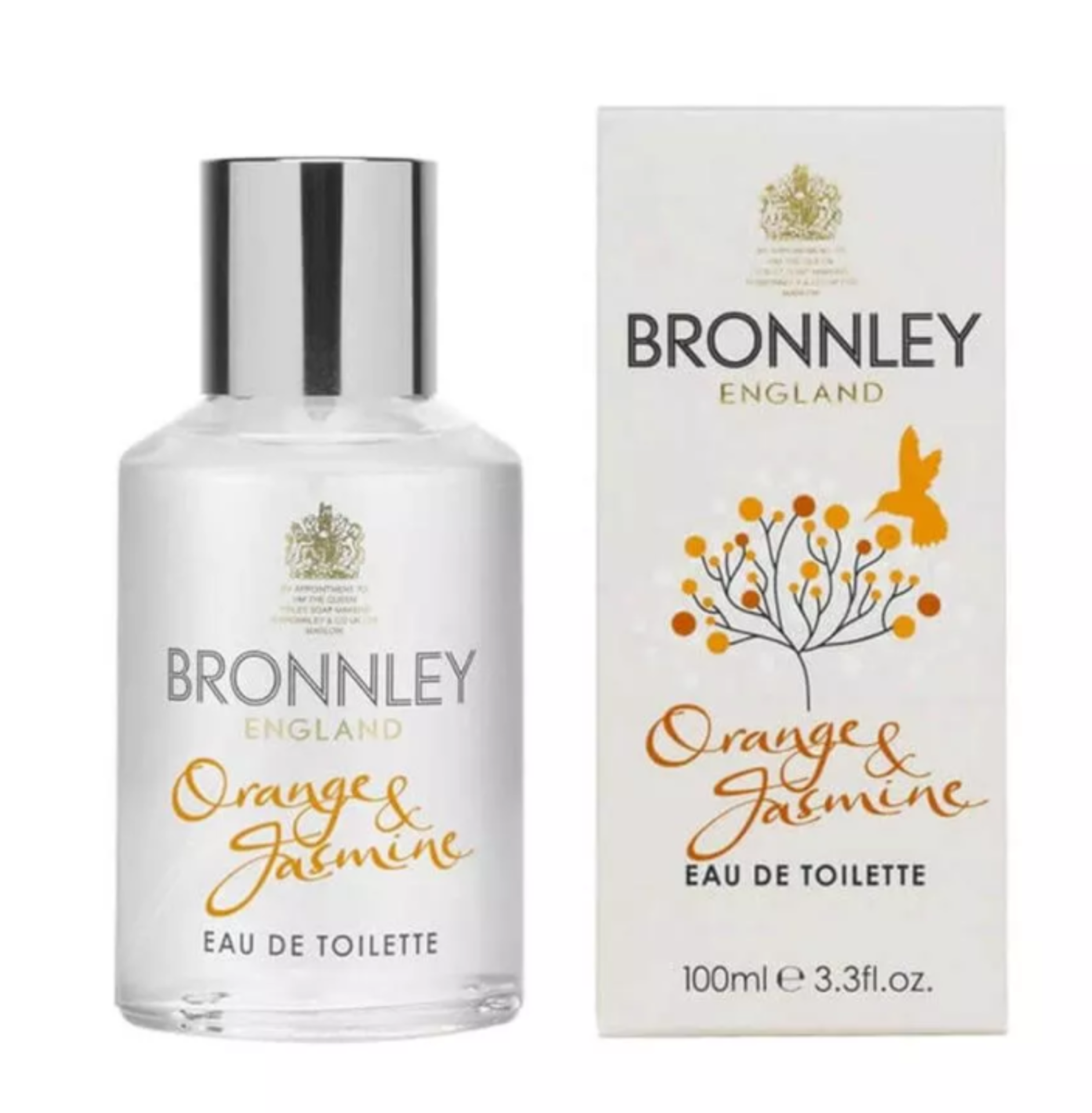 5 X NEW PACKAGED Bronnley Orange & Jasmine Eau de Toilette 100ml