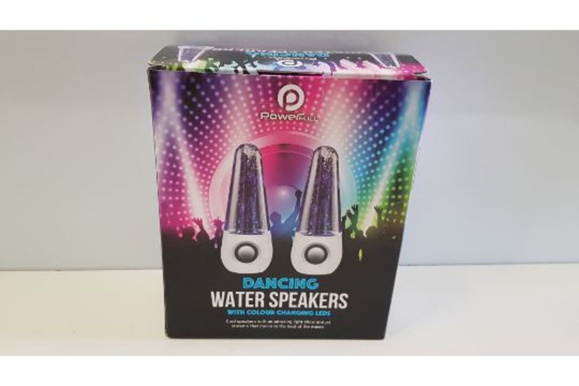 4 X NEW BOXED POWERFULL DANCING LED WATER SPEAKERS WITH COLOUR CHANGING LIGHTS (ROW10/11/16)