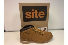NEW BOXED PAIR OF METEORITE SUNDANCE SAFETY BOOTS BROWN.(ROW4) SIZE: 11. 100% sundance leather