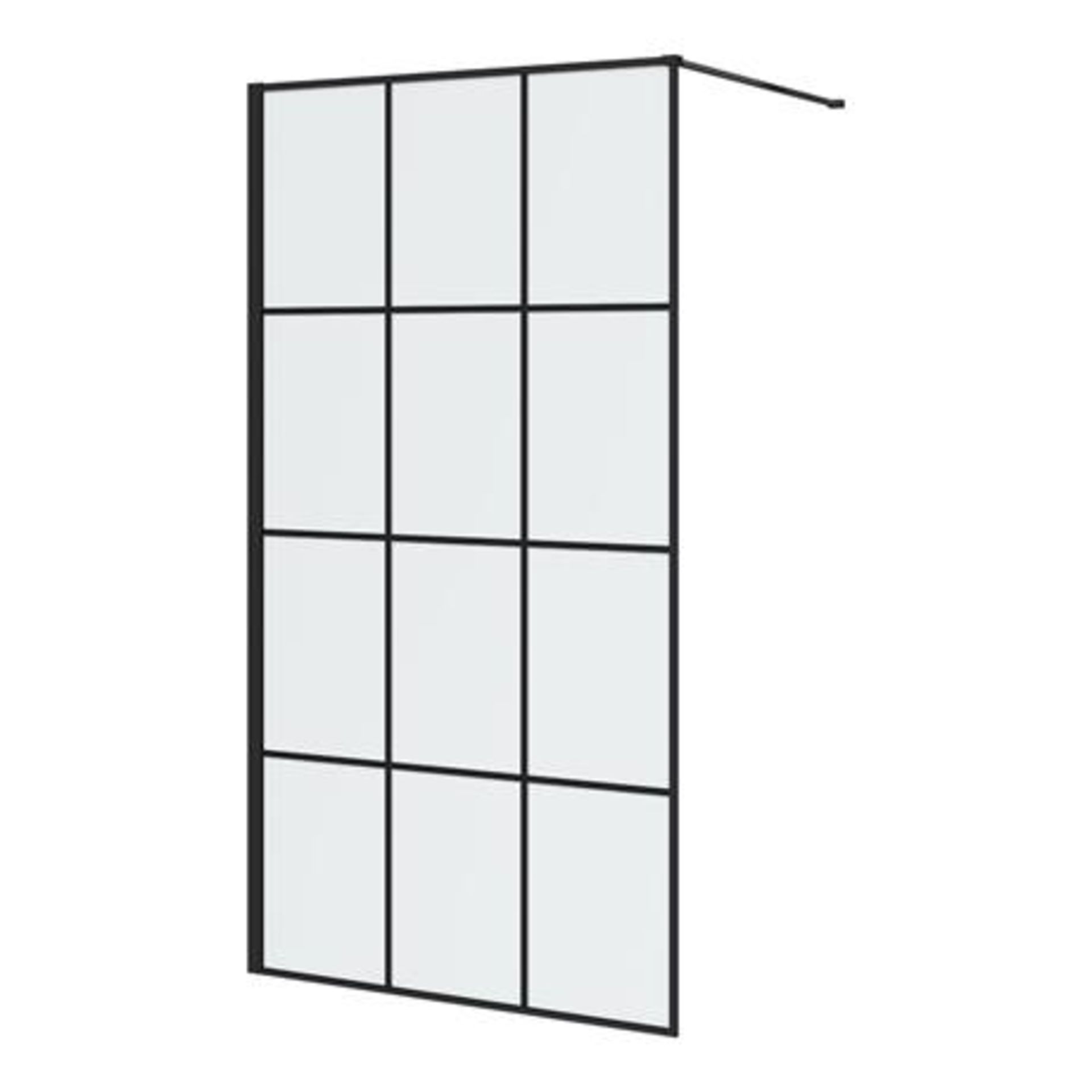 MFREW1016 8MM 1000 BLK FRAMED WETROOM PNL (BLK SQ) - Image 2 of 2