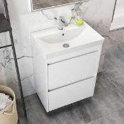 MFTFT0132 590 X 390 BASIN UNIT WHITE GLOSS