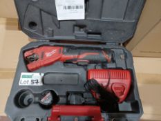 MILWAUKEE C12PC-201C 12V 2.0AH LI-ION REDLITHIUM CORDLESS PIPE CUTTER (889GT), INCLUDES 1 BATTERY,