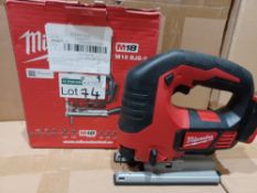 MILWAUKEE M18 BJS-0 18V LI-ION CORDLESS JIGSAW - BARE (479FJ) BOXED, UNCHECKED, PCK