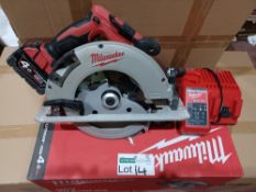 M18 BLCS66-401B 190MM 18V 4.0AH LI-ION REDLITHIUM BRUSHLESS CORDLESS CIRCULAR SAW (111HY). COMES