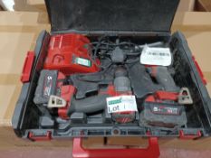 MILWAUKEE M18 FPP2A2-502X FUEL 18V 5.0AH LI-ION REDLITHIUM BRUSHLESS CORDLESS TWIN PACK. COMES