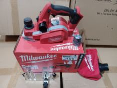 MILWAUKEE M18 BP-0 18V LI-ION CORDLESS PLANER - BARE (291FJ), BOXED, UNCHECKED, PCK