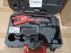 MILWAUKEE C12PC-201C 12V 2.0AH LI-ION REDLITHIUM CORDLESS PIPE CUTTER (889GT) CARRY CASE, UNCHECKED,