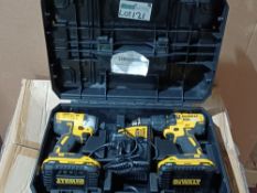 DEWALT DCK2060L2T-SFGB 18V 3.0AH LI-ION XR BRUSHLESS CORDLESS TWIN PACK (337KV) COMES COMPLETE WITH