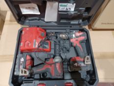 MILWAUKEE M18 CBLPP2A-402C 18V 4.0AH LI-ION REDLITHIUM BRUSHLESS CORDLESS COMBI DRILL & IMPACT