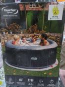 BOXED - CLEVERSPA CORONA 4 PERSON INFLATABLE HOT TUB. RRP £488. UNCHECKED/UNTESTED.