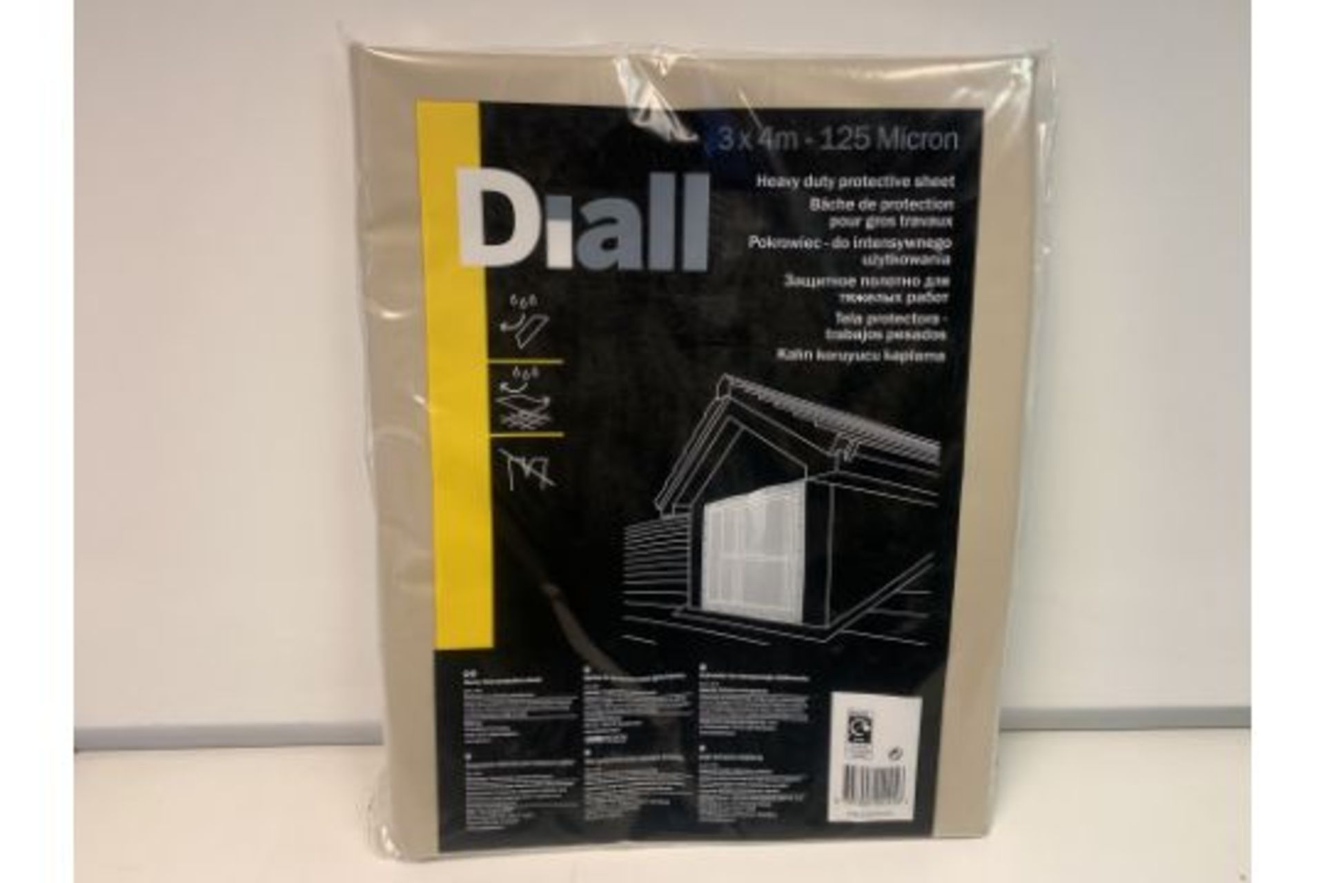 PALLET TO CONTAIN 72 X NEW PACKAGED DIALL 3x4M 125 MICRON HEAVY DUTY PROTECTIVE SHEETS (ROW10/11)