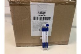 PALLET TO CONTAIN 10,000 X BRAND NEW BIC GRAPHIC STYLUS PENS BLUE (PLEASE NOTE THESE ARE BIC MADE