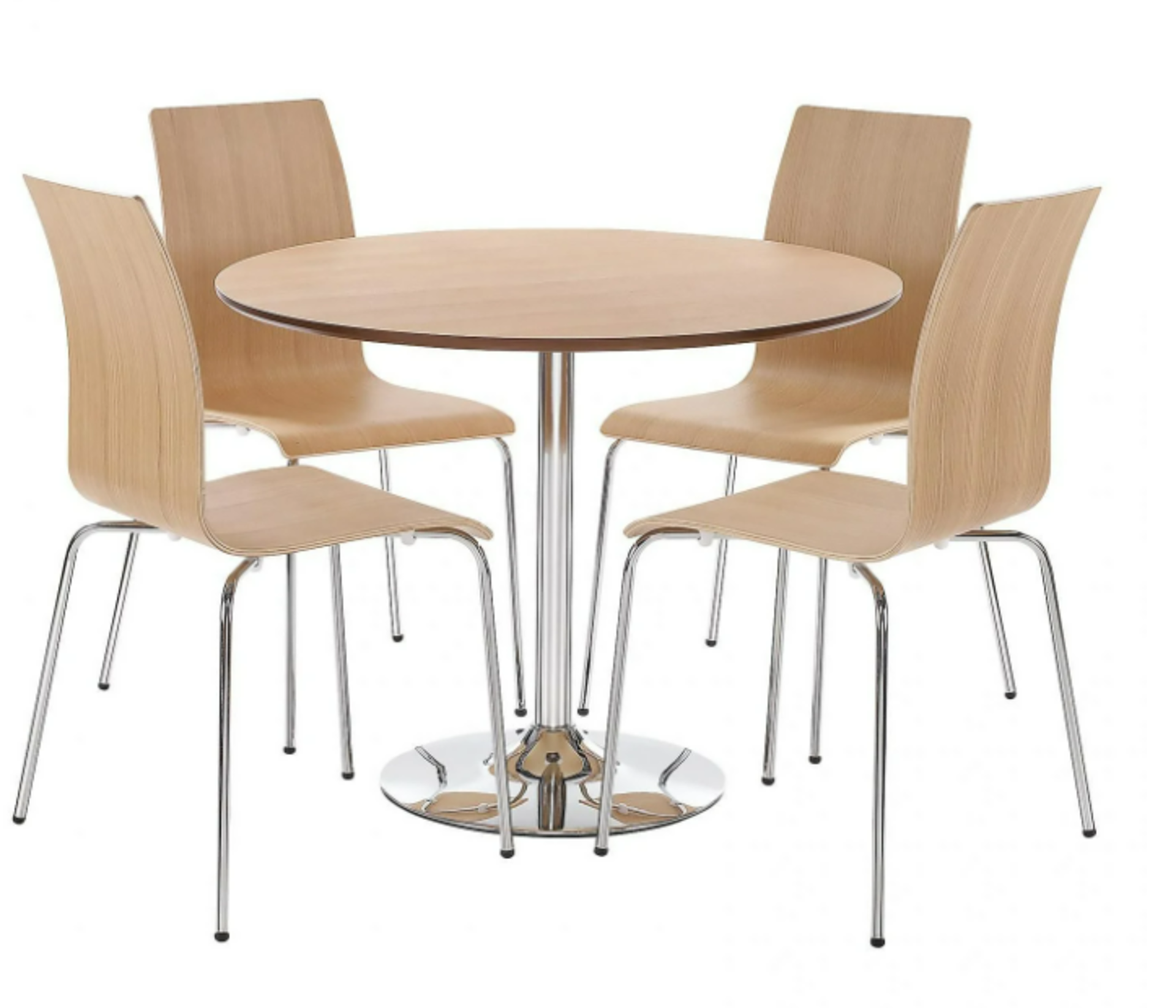 NEW BOXED Set Of Four Soho Oak Veneer Dining Chairs. RRP £120 each, total lot RRP £480. The - Image 2 of 2