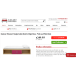 NEW BOXED Dakota Wooden Single Cabin Bed In High Gloss Pink And Matt Oak. RRP £499.95. The Dakota
