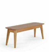 4 X New Boxed - Oscar Natural Solid Oak Bench. 120cm Long. RRP £290, TOTAL RRP £1,160. For a more