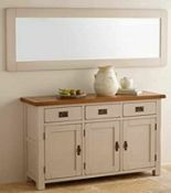 5 x NEW BOXED KEMBLE RUSTIC SOLID OAK & PAINTED WALL MIRROR. 1800x600MM. RRP £330 EACH, TOTAL RRP £