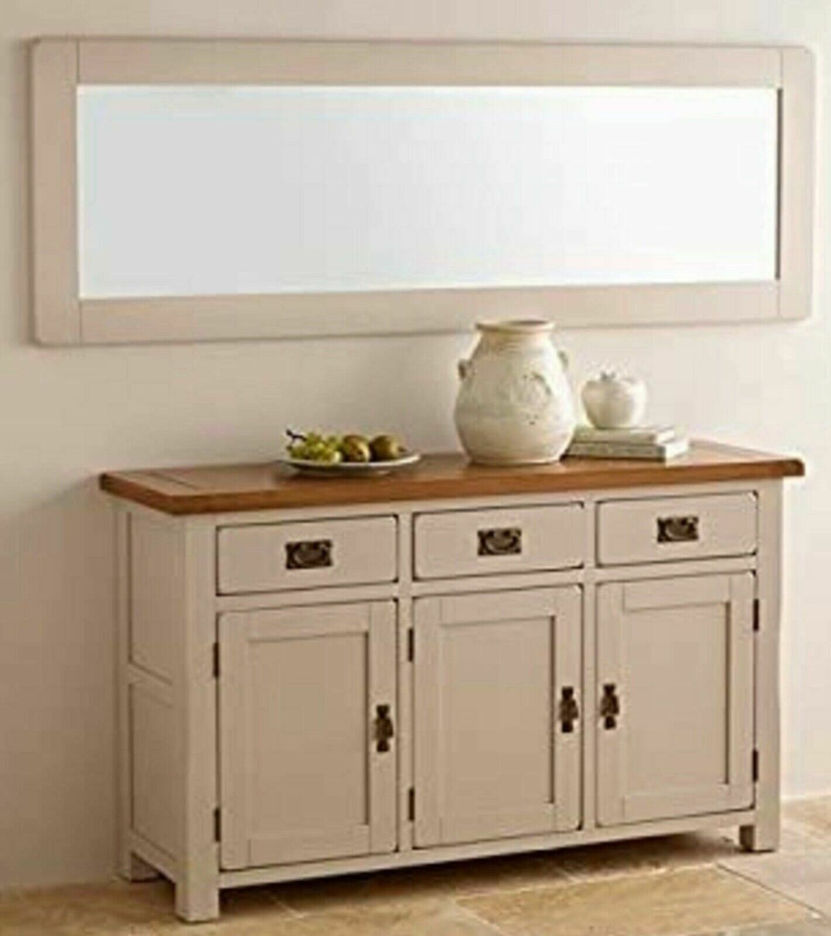 5 x NEW BOXED KEMBLE RUSTIC SOLID OAK & PAINTED WALL MIRROR. 1800x600MM. RRP £330 EACH, TOTAL RRP £ - Image 2 of 2