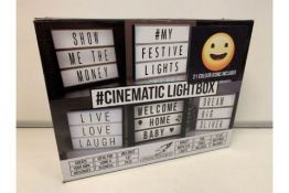 15 X NEW BOXED FALCON LARGE CINEMATIC LIGHTBOXES. CREATE YOUR OWN MESSAGES. IDEAL FOR HOME &
