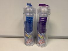40 X BRAND NEW BPA FREE FRUIT INFUSION BOTTLES 700ML IN VARIOUS COLOURS INSL