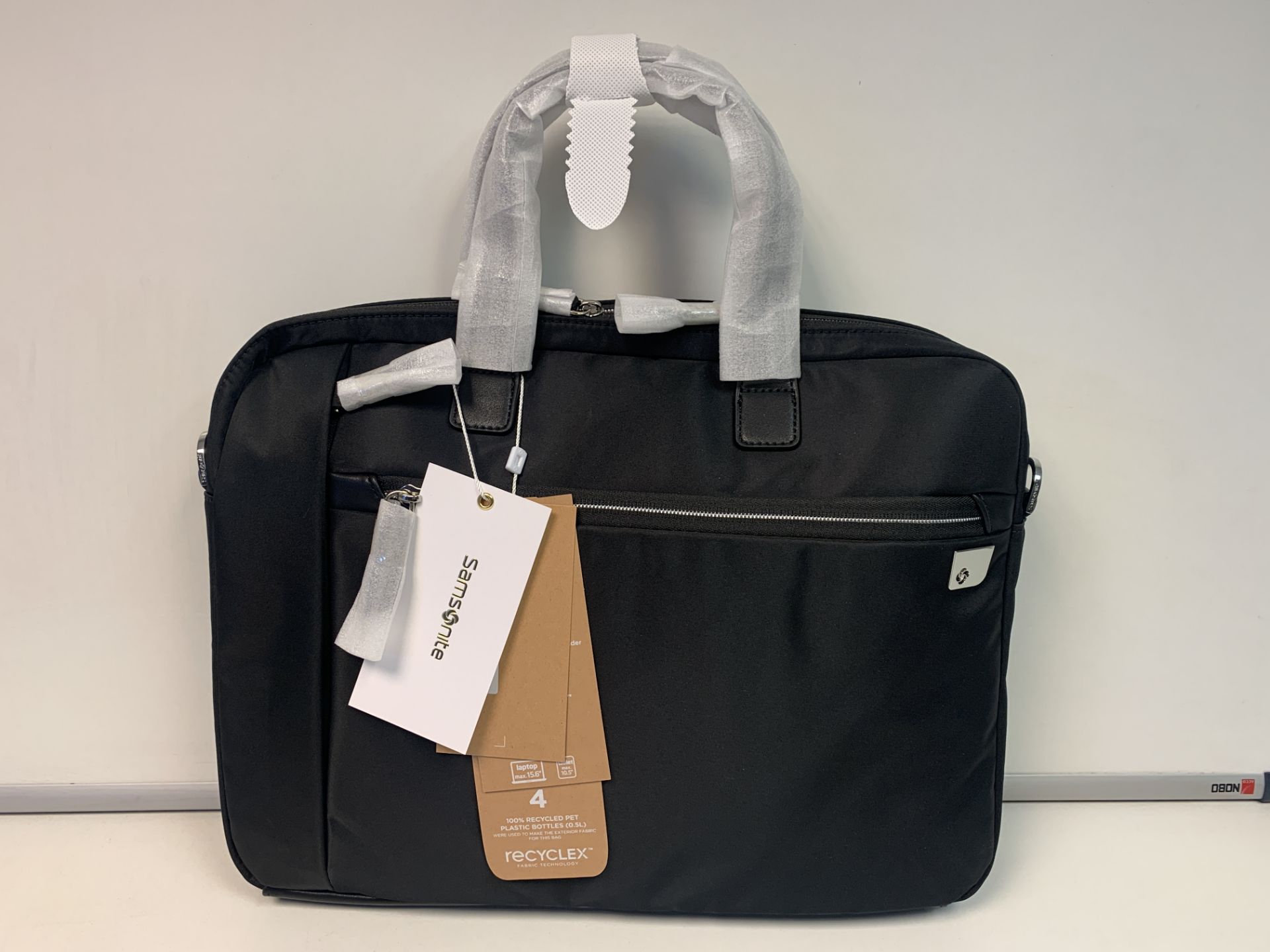 BRAND NEW SAMSONITE ECO WAVE BAIL HANDLE 15.6 INCH BLACK LAPTOP SHOULDER BAG RRP £99 INSL