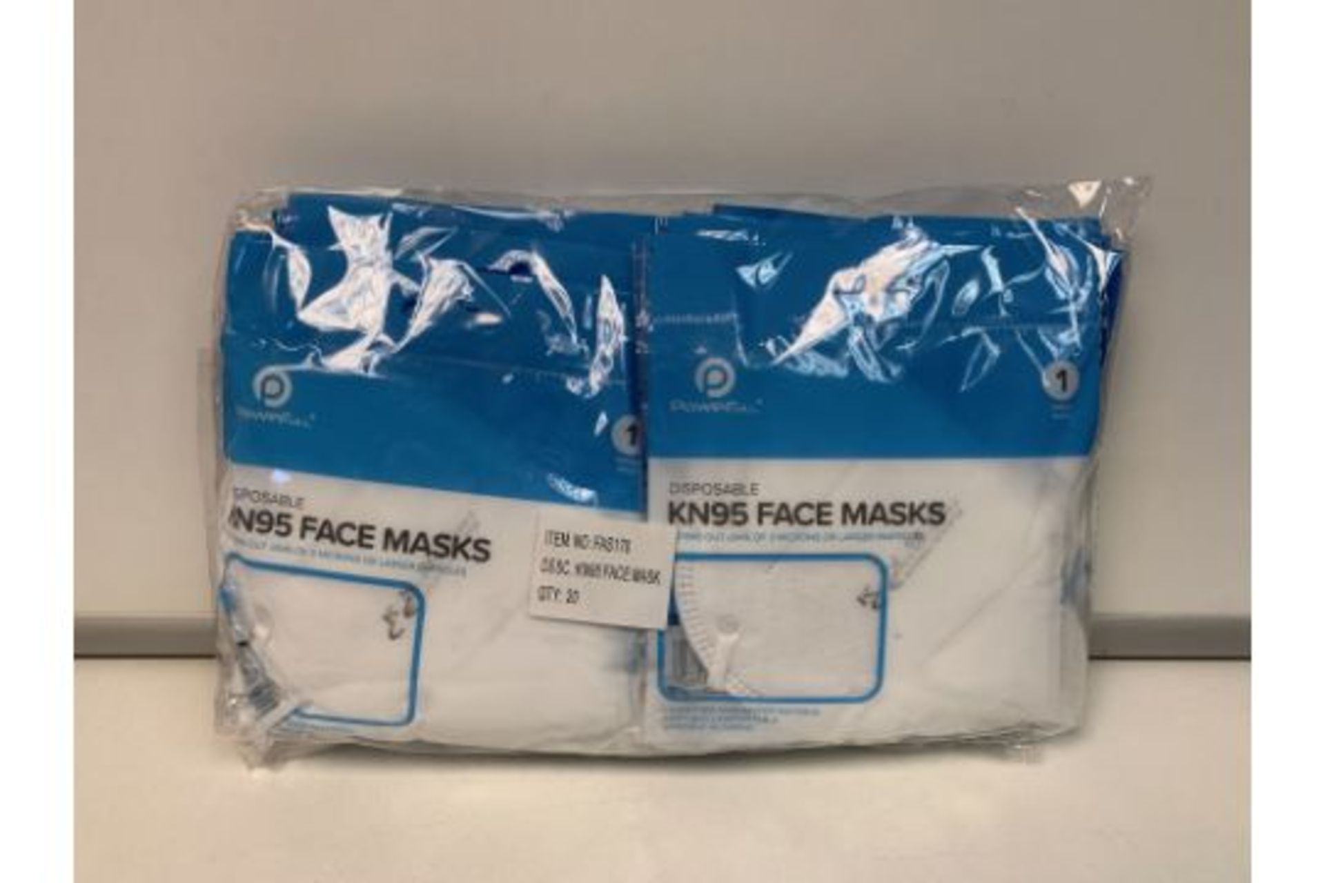 200 x NEW PACKAGED KN95 FACE MASKS (ROW13)