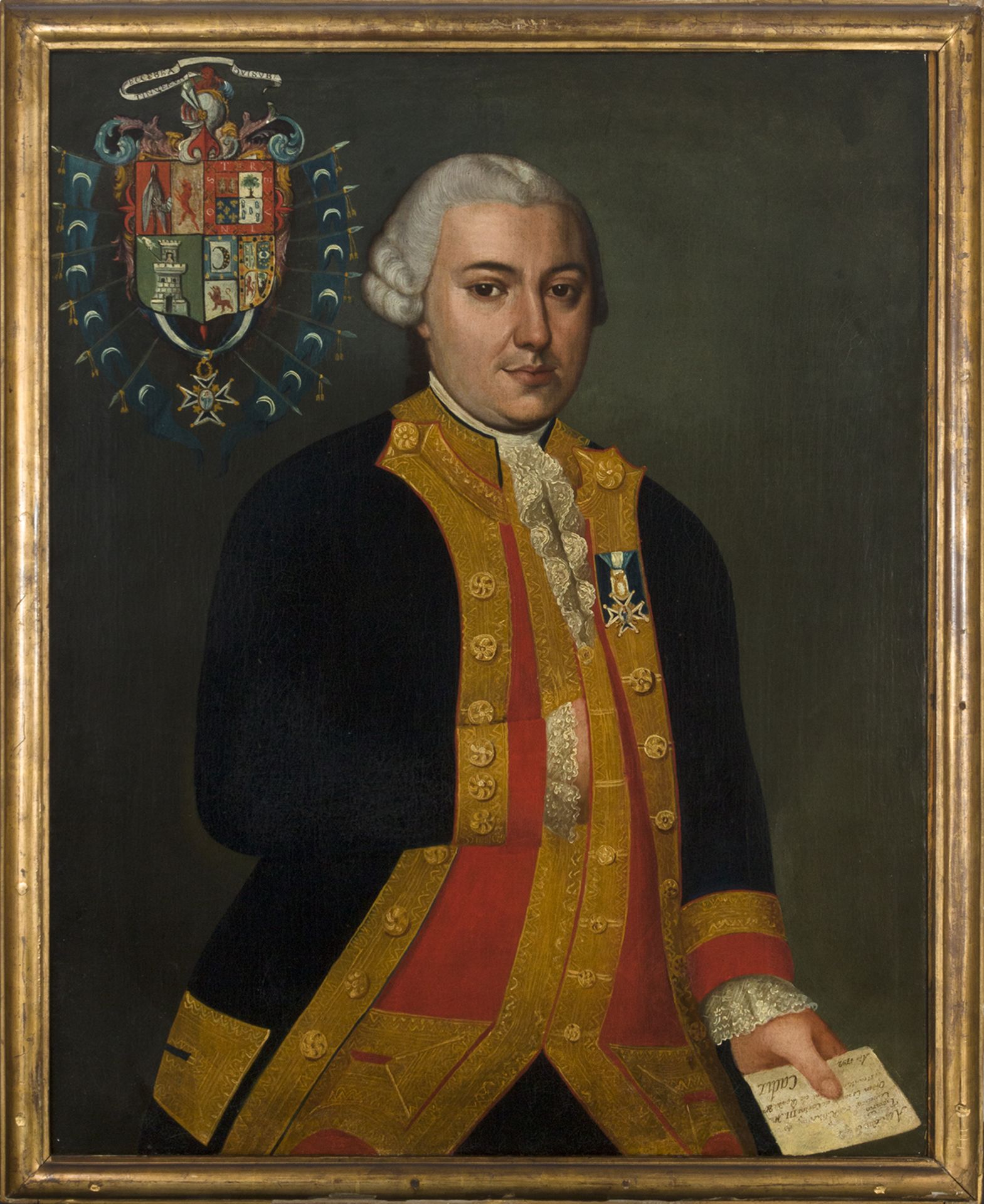 Escuela andaluza del siglo XVIII. Retrato de Francisco Treviño Calderón de la Barca con la cruz de C